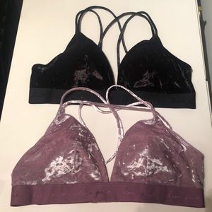 2 NWT XXL Victoria’s Secret velvet bralettes